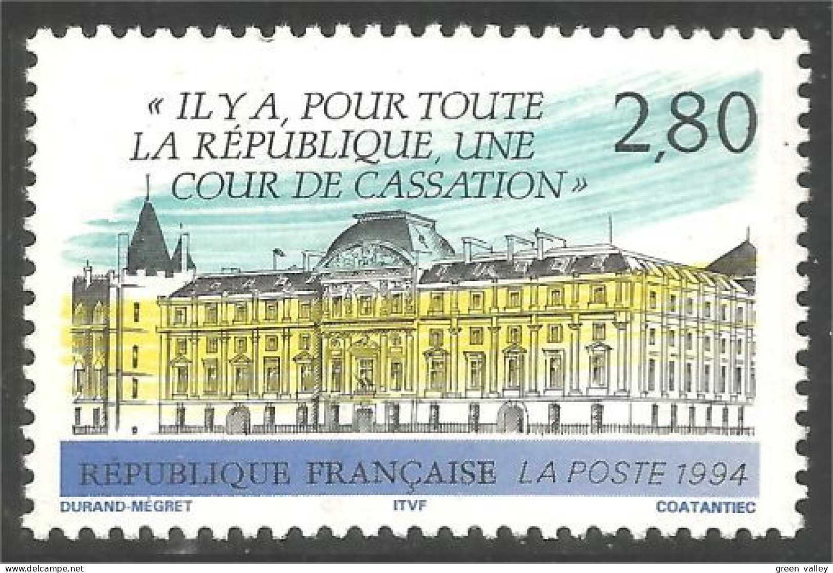 358 France Yv 2886 Monument Cour Cassation Justice Loi Law MNH ** Neuf SC (2886-1b) - Monumenten