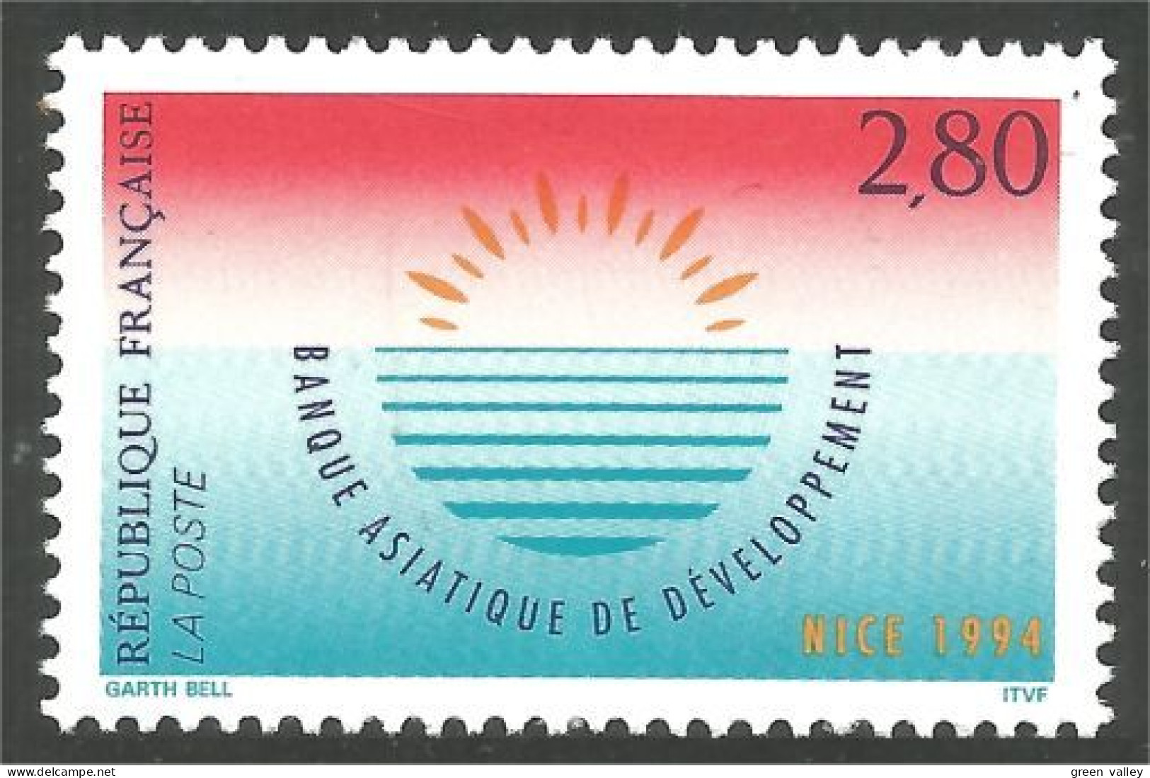 358 France Yv 2884 Banque Asiatique Développement Bank MNH ** Neuf SC (2884-1c) - Usines & Industries