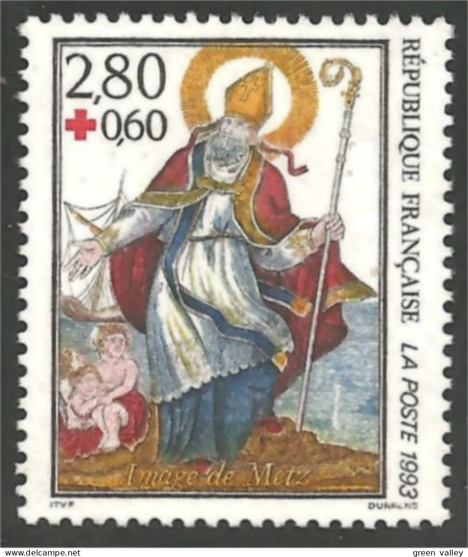 358 France Yv 2853 Croix-Rouge Saint Nicolas Imagerie De Metz MNH ** Neuf SC (2853-1f) - Christianisme