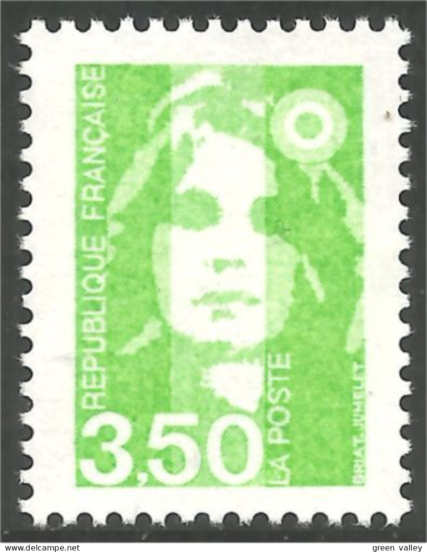 358 France Yv 2821 Marianne Bicentenaire 2f 50 Vert Green MNH ** Neuf SC (2821-1) - 1989-1996 Marianna Del Bicentenario