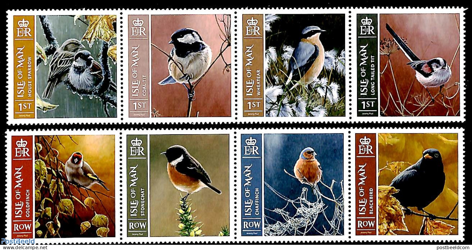Isle Of Man 2019 Birds 8v (2x[:::]), Mint NH, Nature - Birds - Isola Di Man