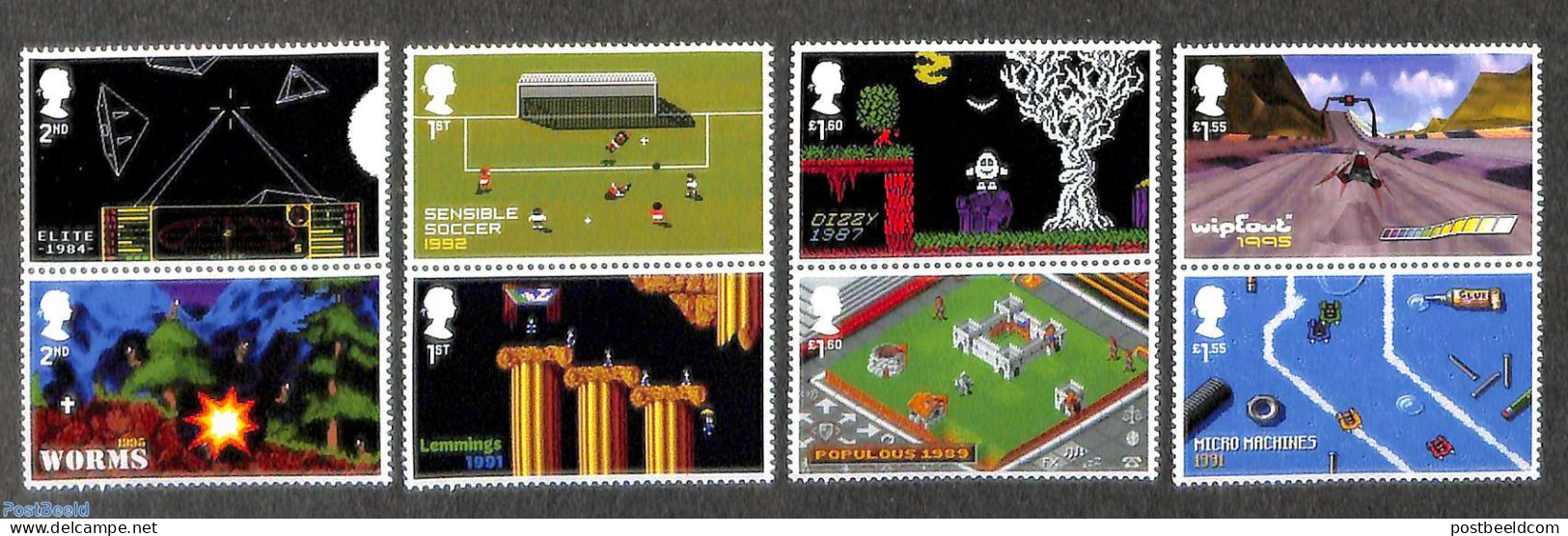 Great Britain 2020 Computer Games 8v (4x[:]), Mint NH, Science - Sport - Computers & IT - Football - Neufs