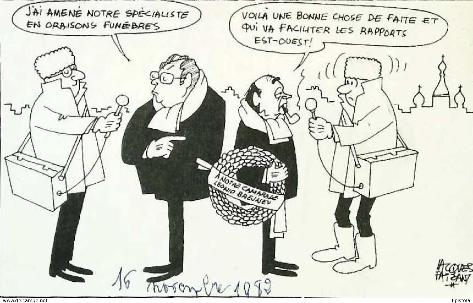 ► Coupure De Presse  Quotidien Le Figaro Jacques Faisant 1983 Oraisons Funebres Journaliste  Leonid  Brejnev - 1950 à Nos Jours