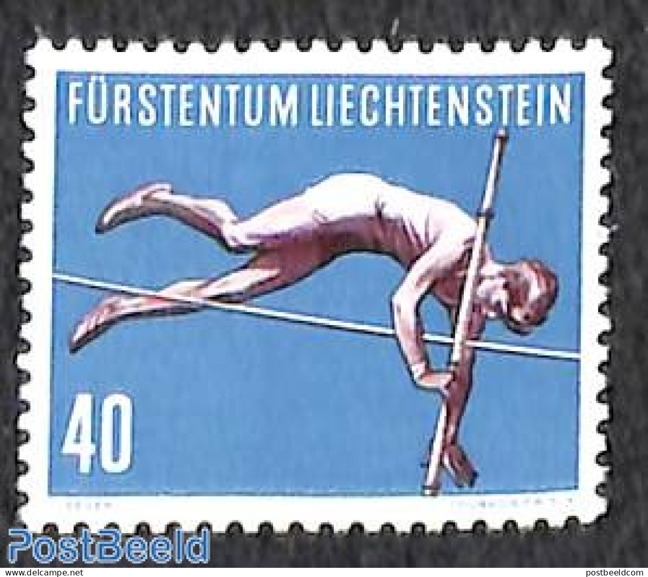 Liechtenstein 1956 40Rp, Stamp Out Of Set, Mint NH, Sport - Athletics - Ongebruikt