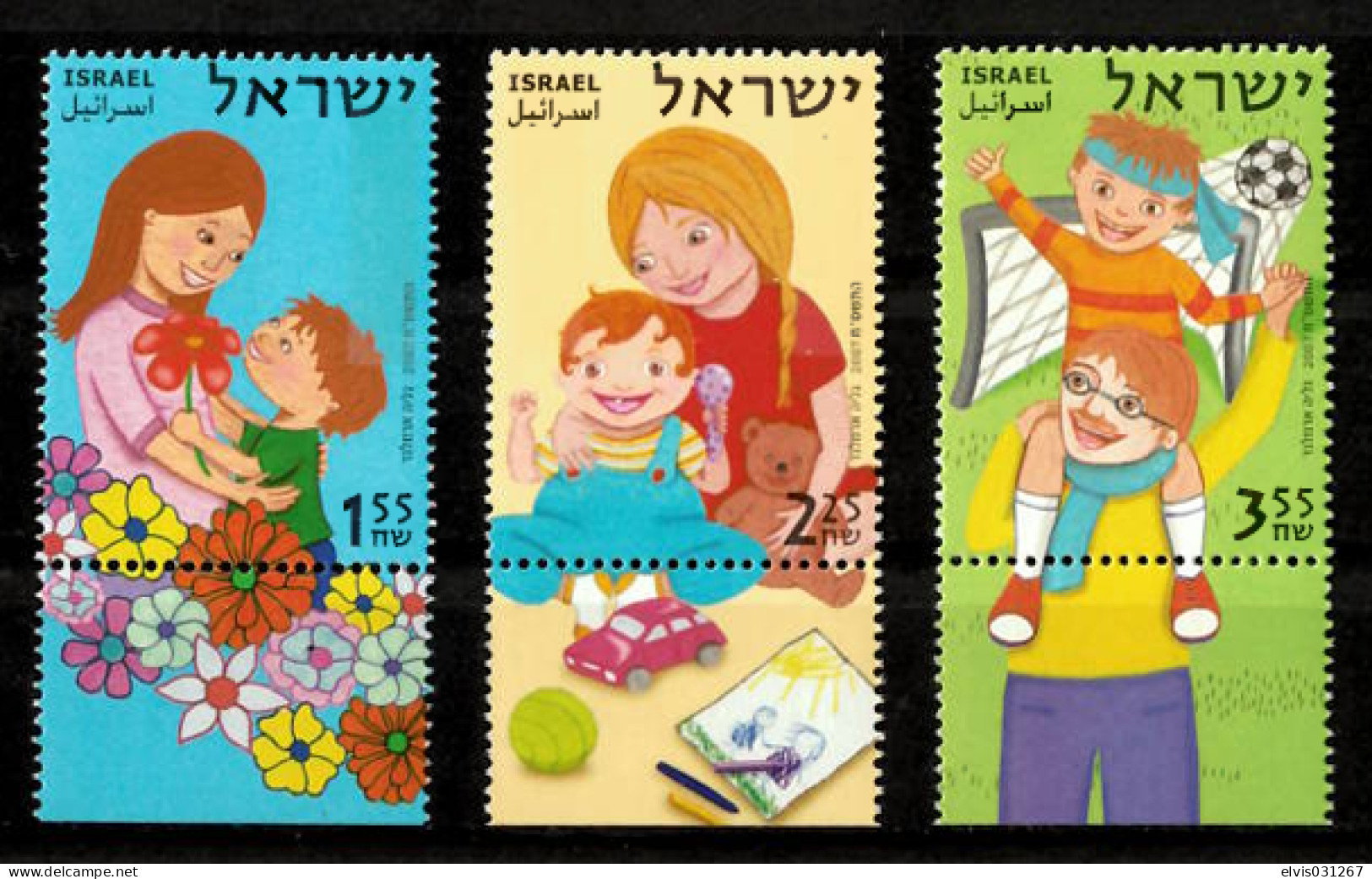 Israel - 2007, Michel/Philex No. : 1962-1964 - MNH - - Ungebraucht (mit Tabs)