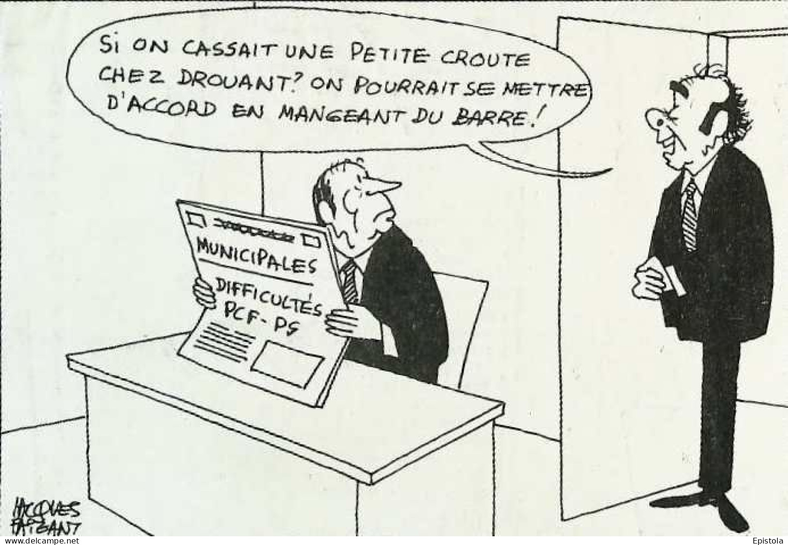 ► Coupure De Presse  Quotidien Le Figaro Jacques Faisant 1983 Drouant  Municipales PCF PS Mitterrand Marchais - 1950 à Nos Jours