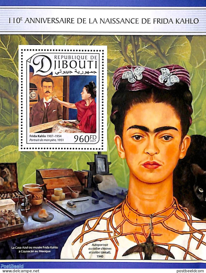 Djibouti 2017 Frida Kahlo S/s, Mint NH, Art - Modern Art (1850-present) - Paintings - Djibouti (1977-...)