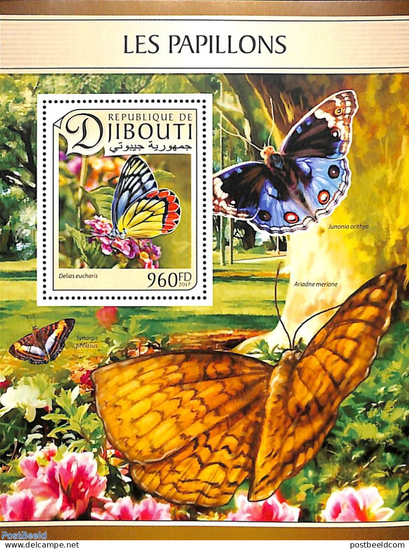 Djibouti 2017 Butterflies S/s, Mint NH, Nature - Butterflies - Gibuti (1977-...)