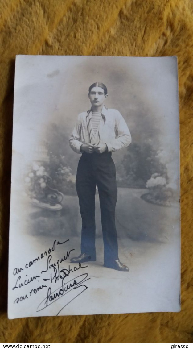 CPA PHOTO HOMME SOUVENIR THEATRAL THEATRE LUCIEN SOUGUET ? - Theatre