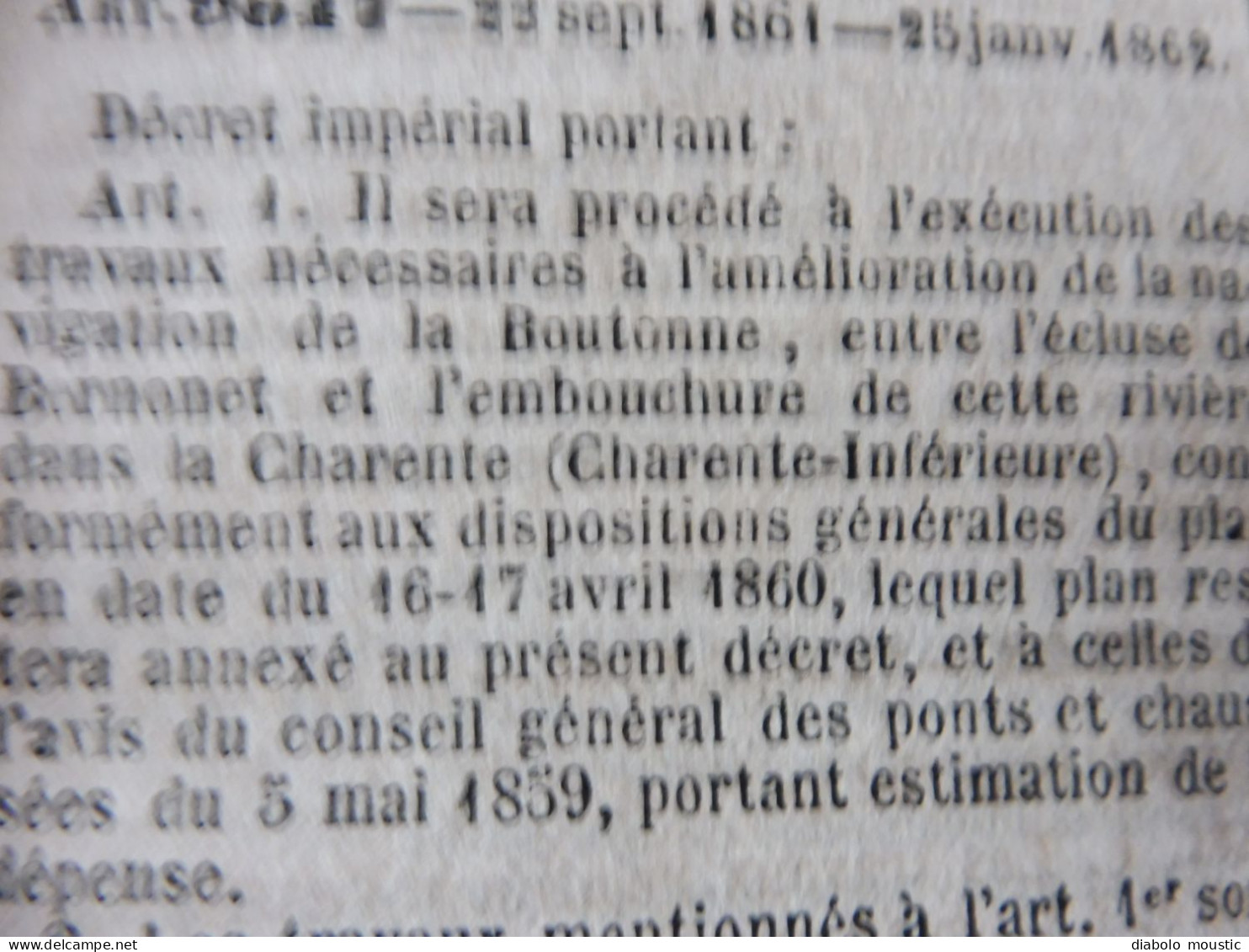 IMPORTANT , Année 1862  Population des VILLES de FRANCE par départements ;Reconstruction Pont MORAND à Nantes; Etc