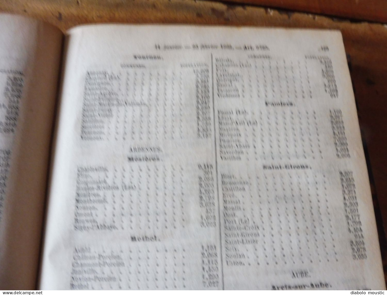 IMPORTANT , Année 1862  Population des VILLES de FRANCE par départements ;Reconstruction Pont MORAND à Nantes; Etc