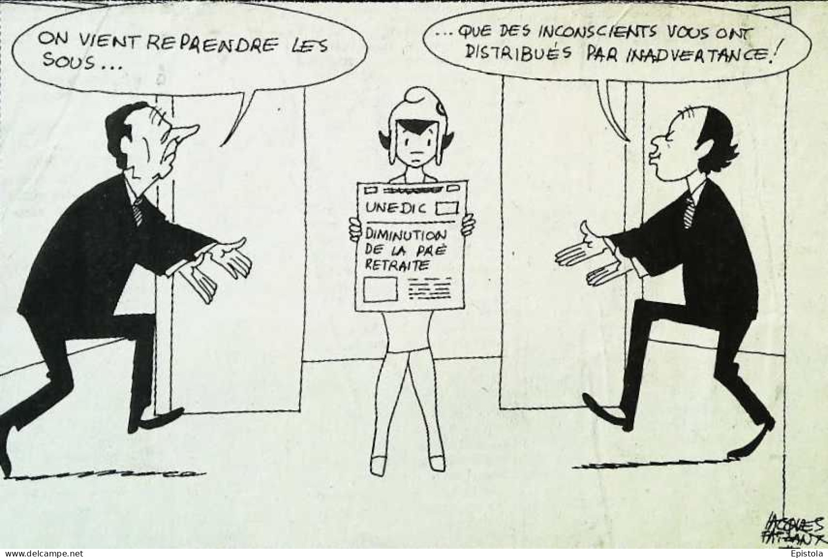 ► Coupure De Presse  Quotidien Le Figaro Jacques Faisant 1983 Delors Fabius Unedic Diminution Préretraite - Desde 1950