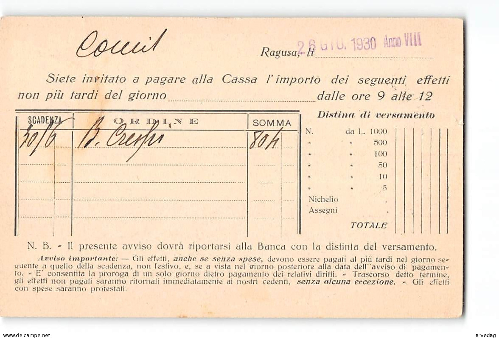 16144 01 RAGUSA BANCA POPOLARE AGRICOLA COOPERATIVA - Storia Postale