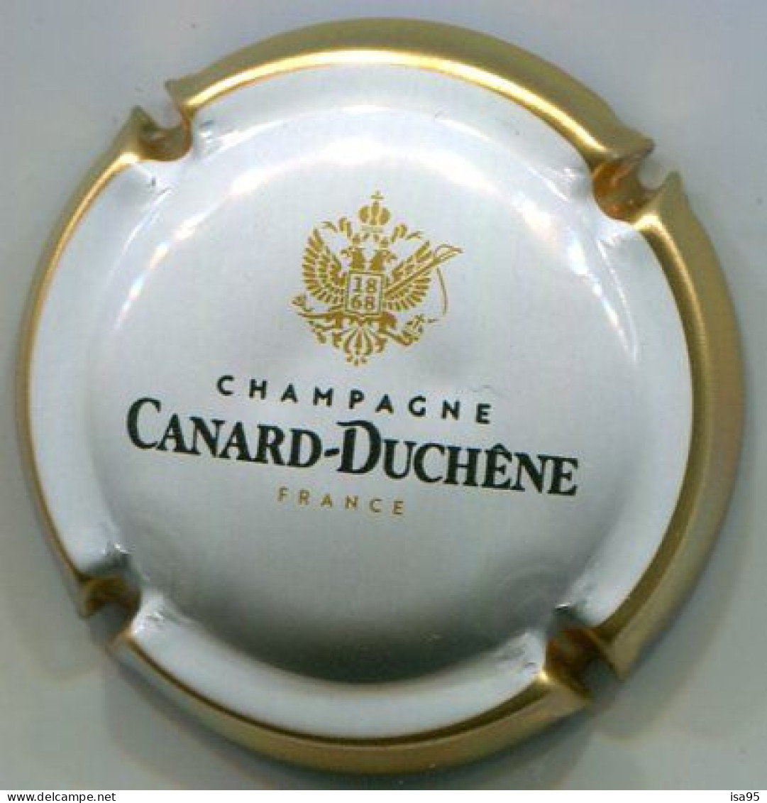 CAPSULE-CHAMPAGNE CANARD-DUCHENE N°77h Blanc, Contour Or - Canard Duchêne