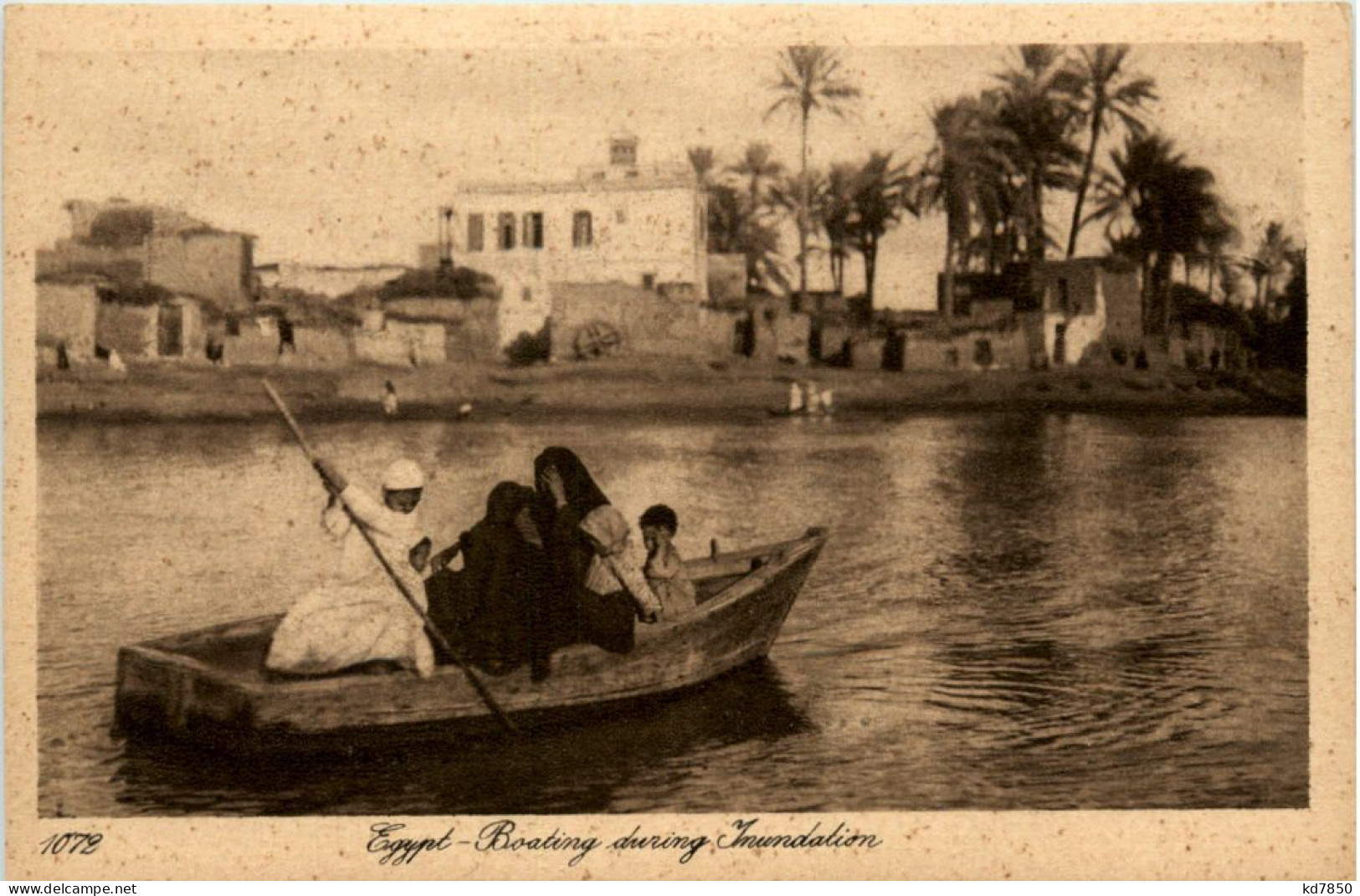 Egypt - Boating During Inundation - Personen
