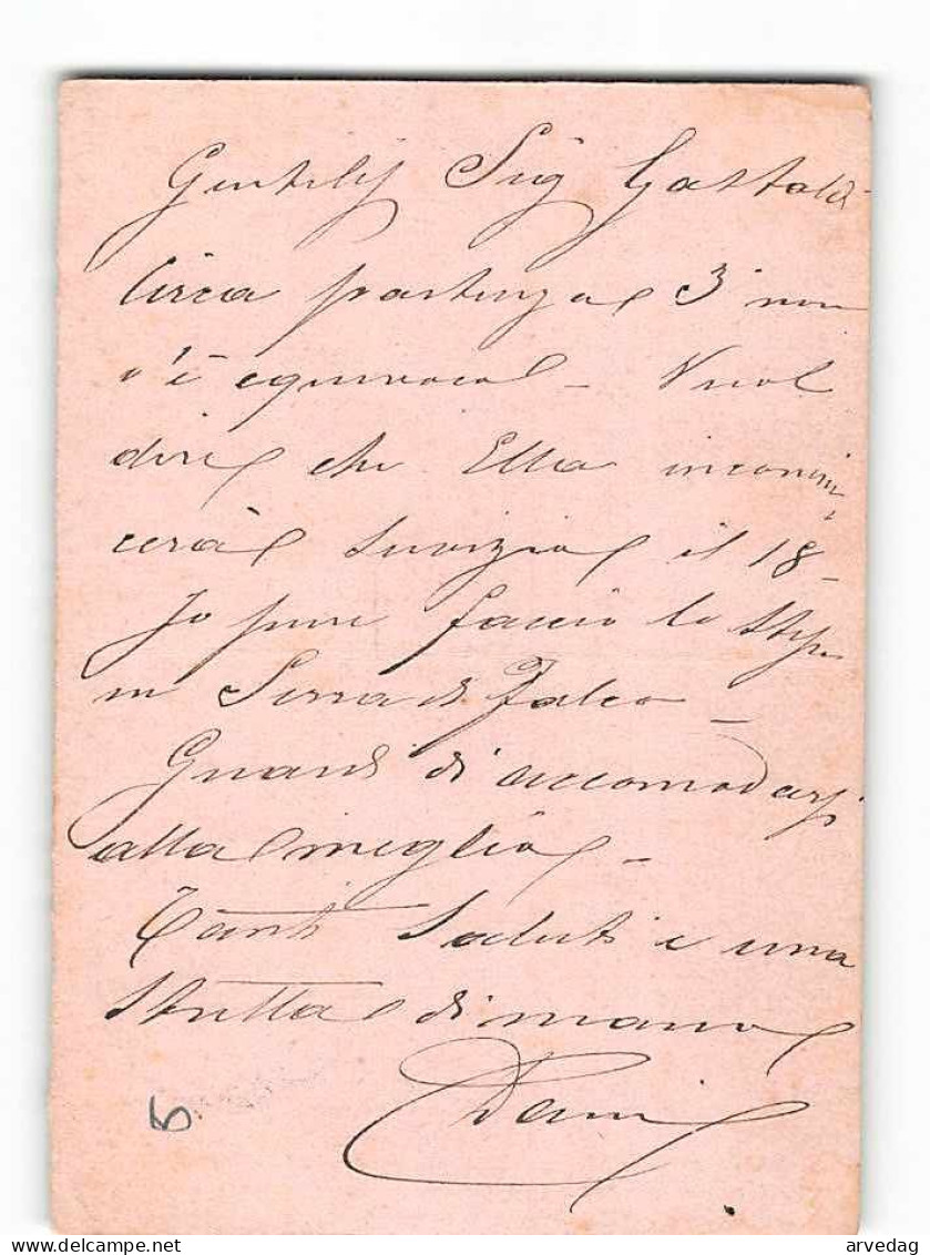 16147 01  SERRADIFALCO X MILANO - 1879 - Stamped Stationery