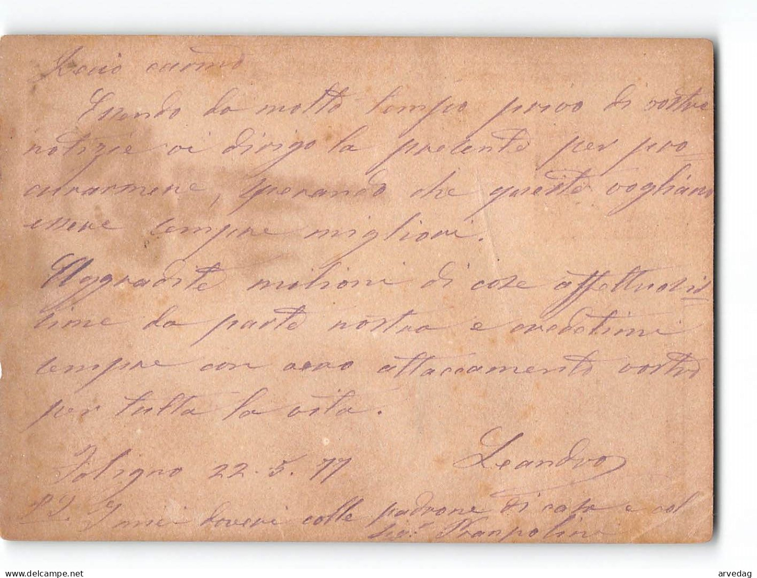 16153 01 PERUGIA FOLIGNO X NAPOLI 1877 - Stamped Stationery