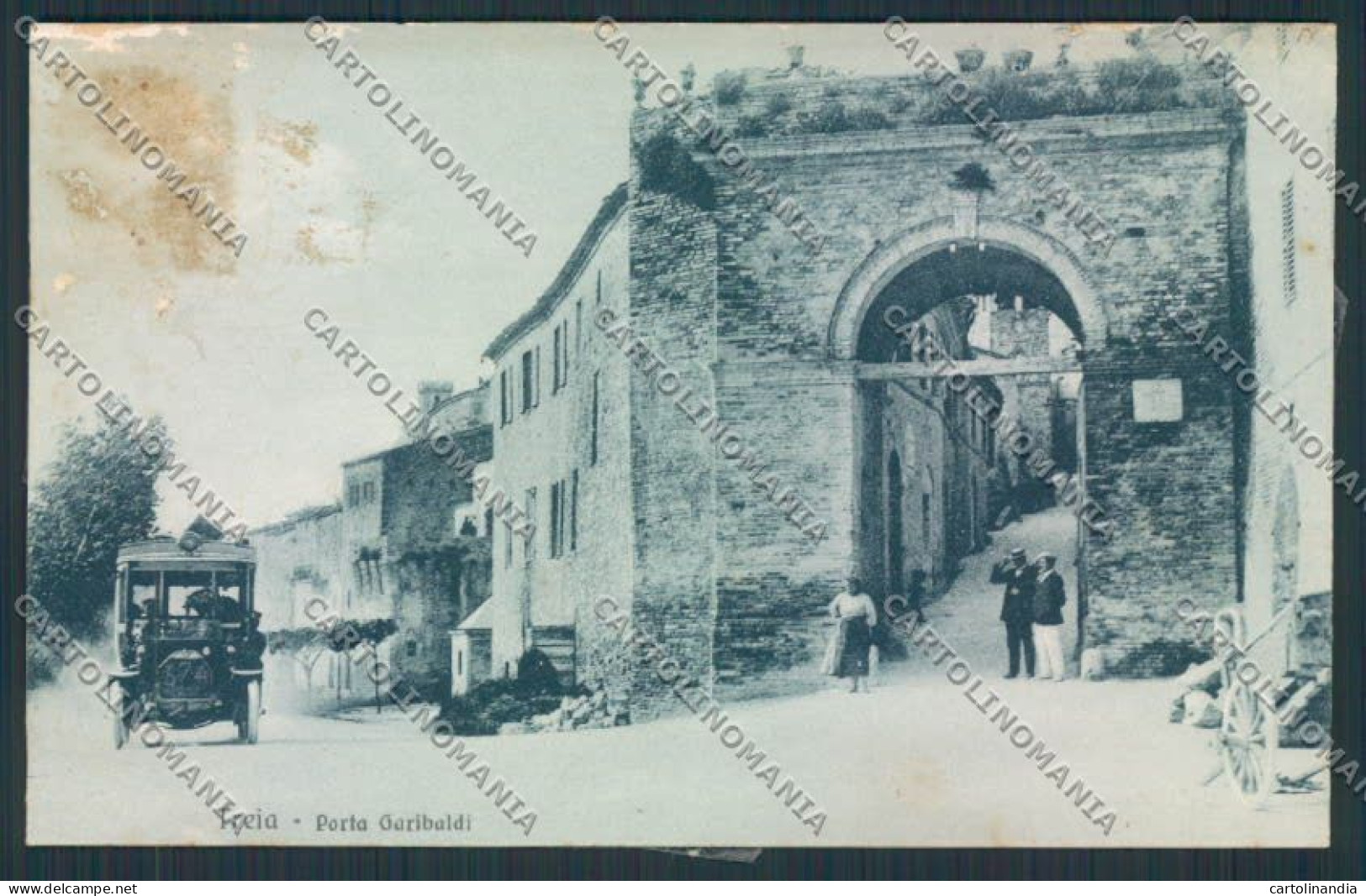 Macerata Treia Autopostale ABRASA RIPARATA Cartolina MV7873 - Macerata