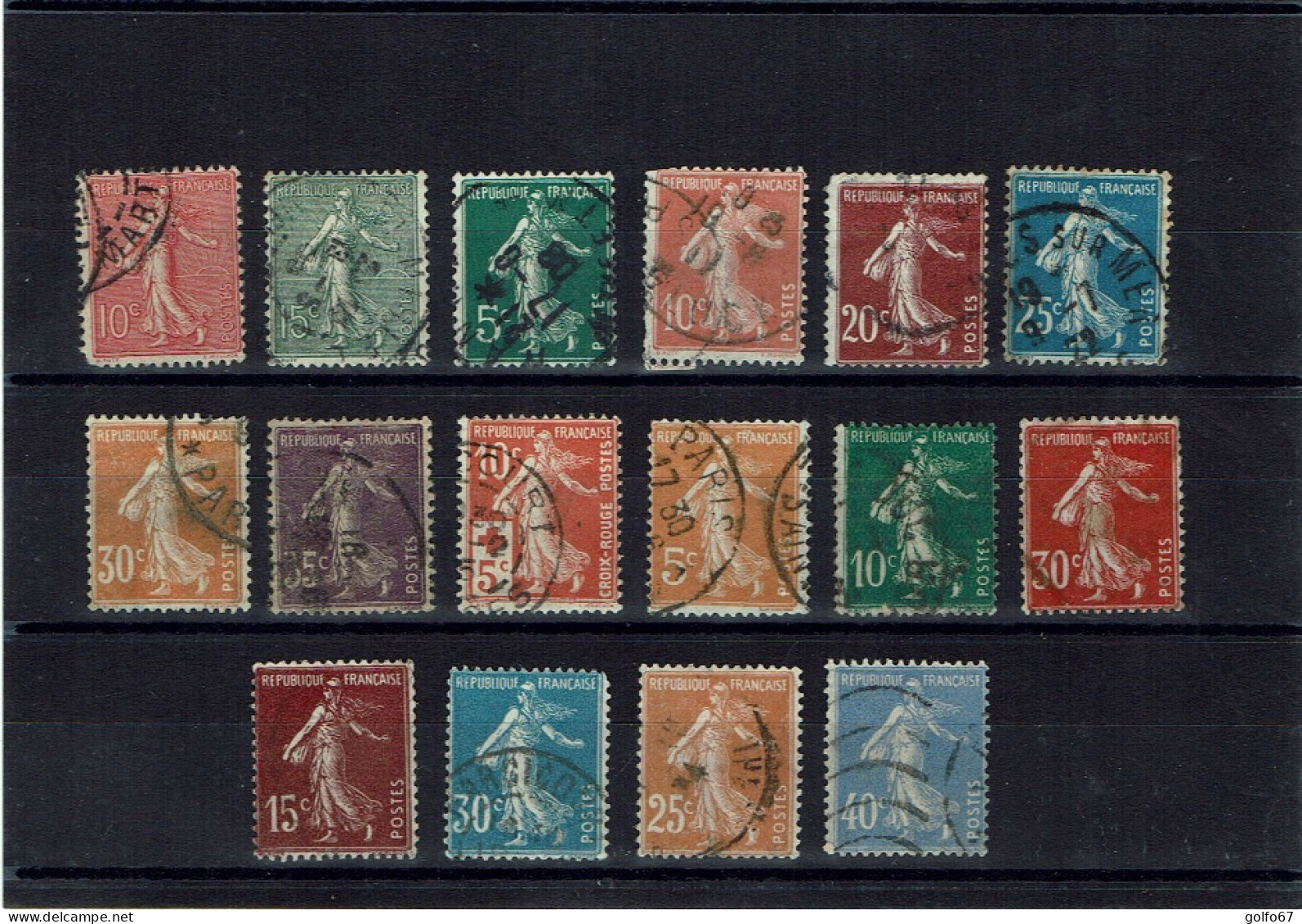FRANCE - 1903 à 1931 - Y&T N° 129 - 130 - 137 à 142 - 147  - 158 à 160 - 189 - 192 - 235 - 236  OBLITÉRÉS 115262 - Used Stamps