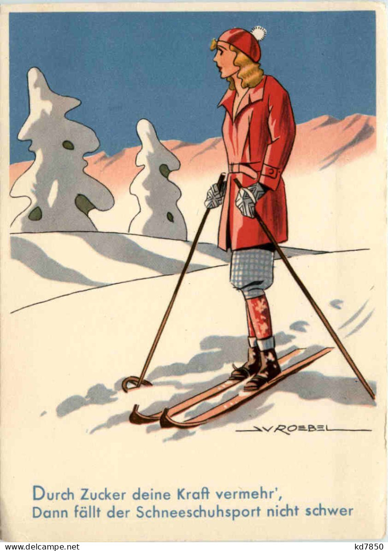 Ski - Künstlerkarte Roebel - Sports D'hiver