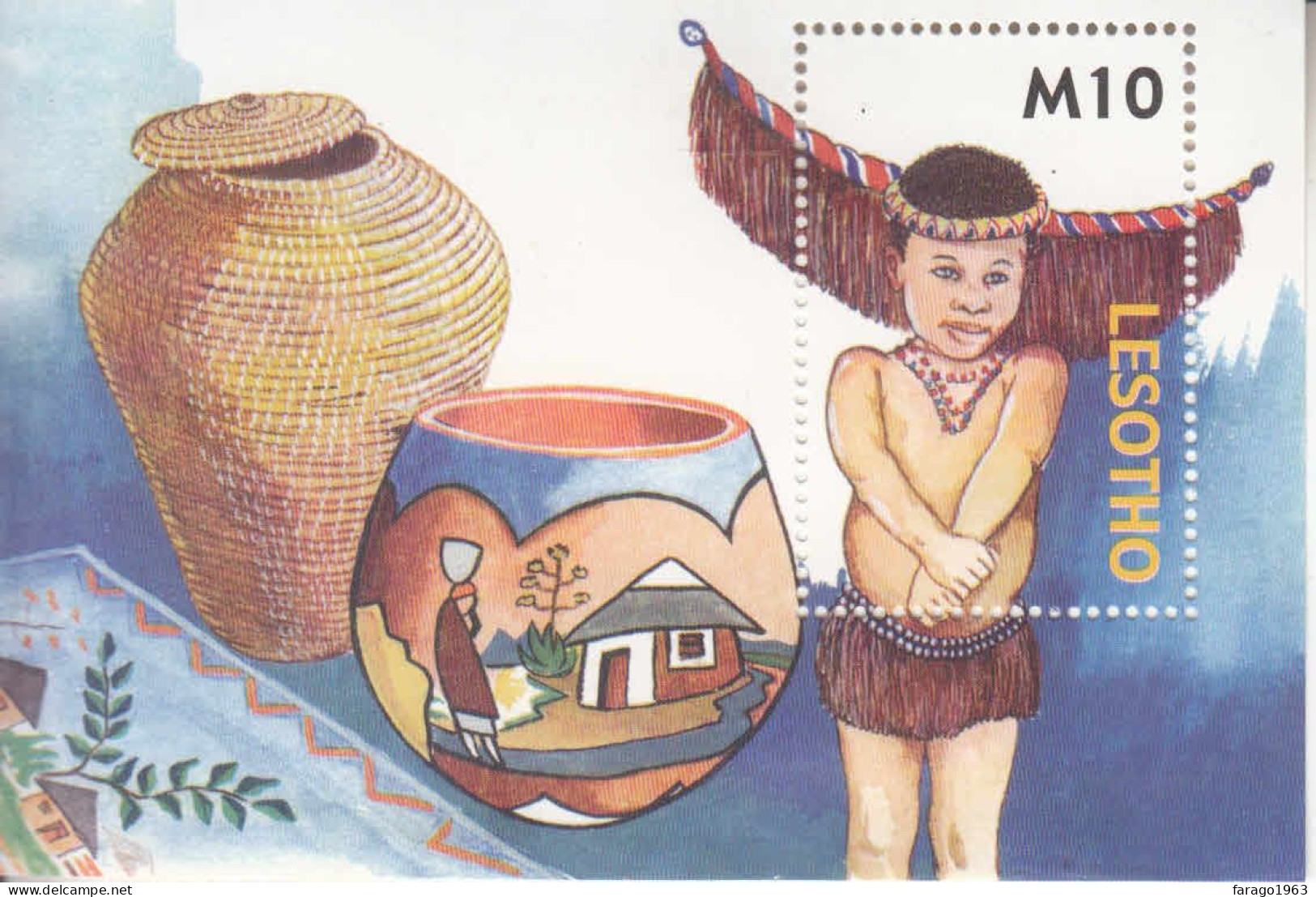 2006 Lesotho Handicrafts Pottery Ceramics Souvenir Sheet MNH - Lesotho (1966-...)