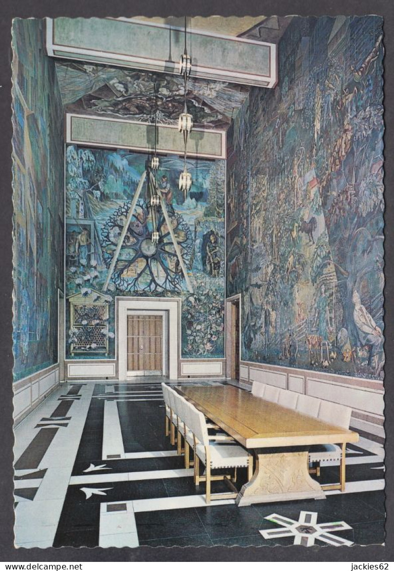 126996/ OSLO, The Town Hall, The Main Hall, Fresco By Per Krohg, Rådhuset, Sentralhallen - Norvegia