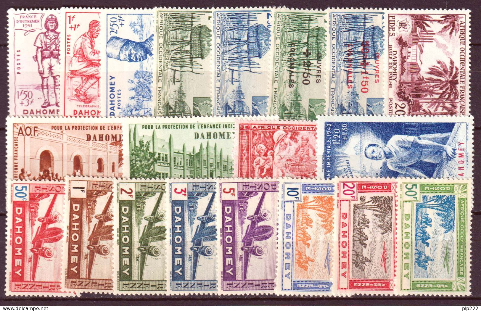 Dahomey 1941/44 Y.T.142/44,149/54,A6/17 **/MNH VF/F - Unused Stamps