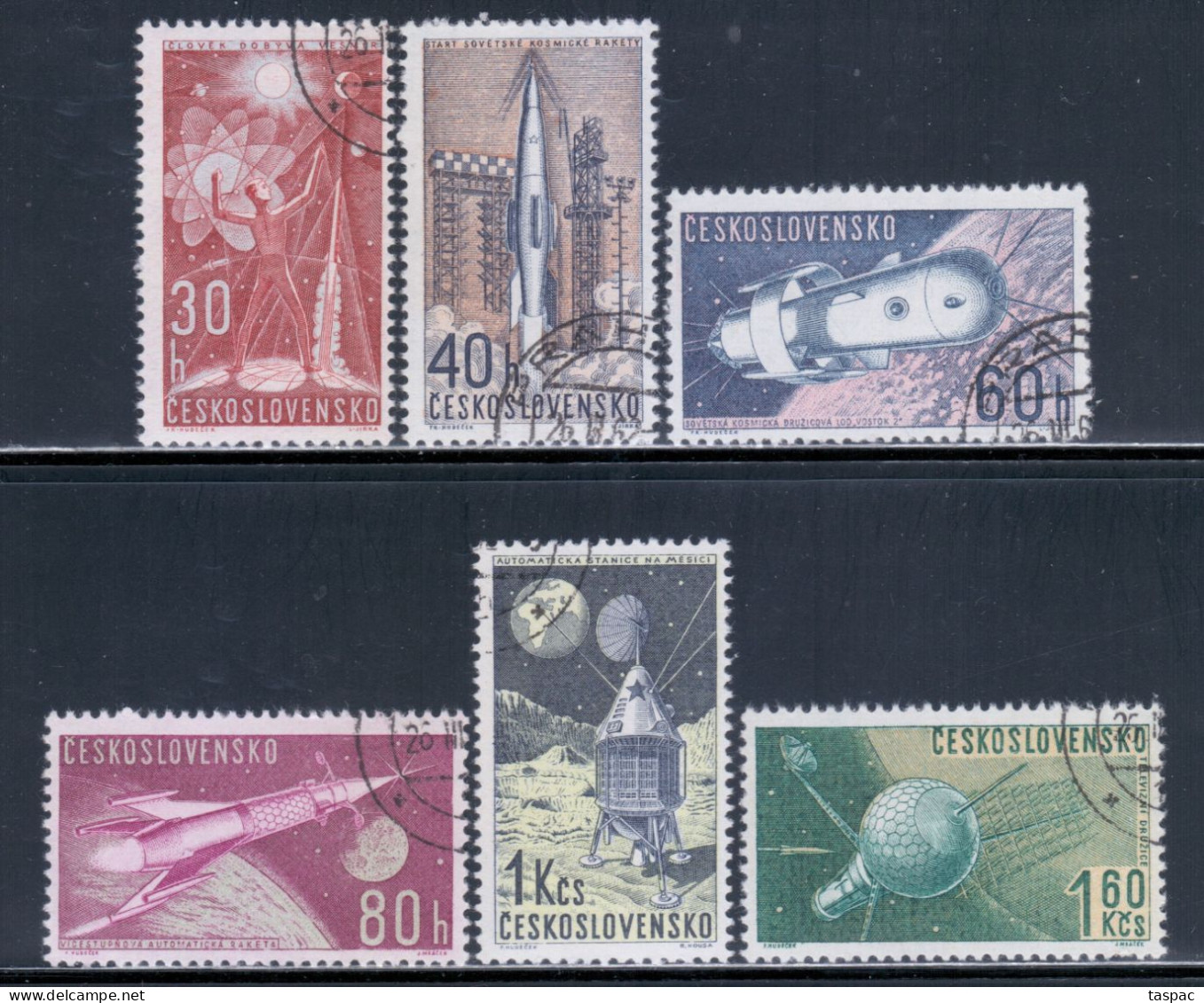 Czechoslovakia 1962 Mi# 1329-1334 Used - Space Research - Used Stamps