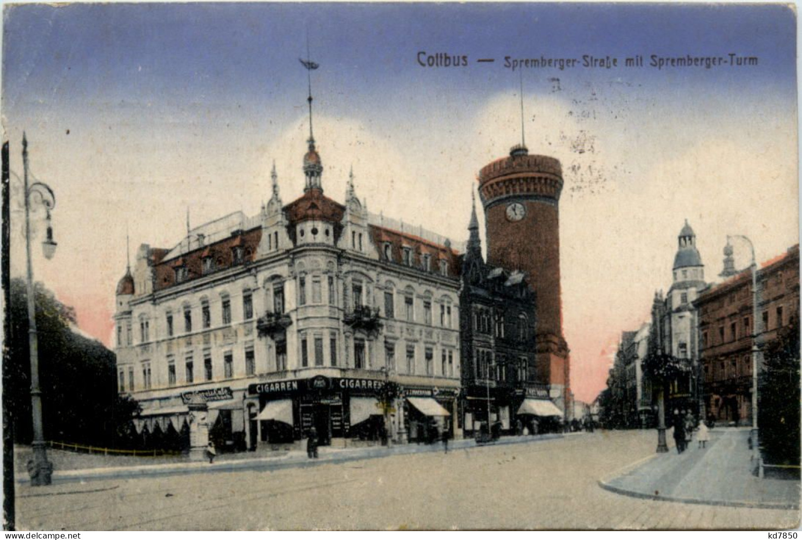 Cottbus, Spremberger Strasse Mit Turm - Cottbus