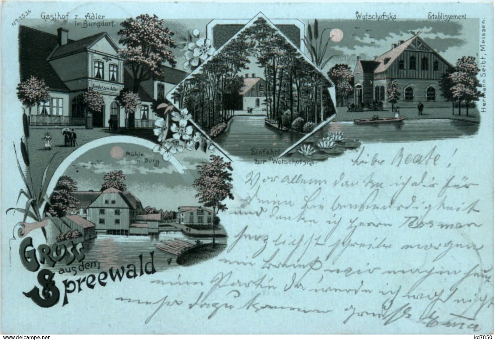 Gruss Aus Dem Spreewald - Burg - Litho - Burg (Spreewald)