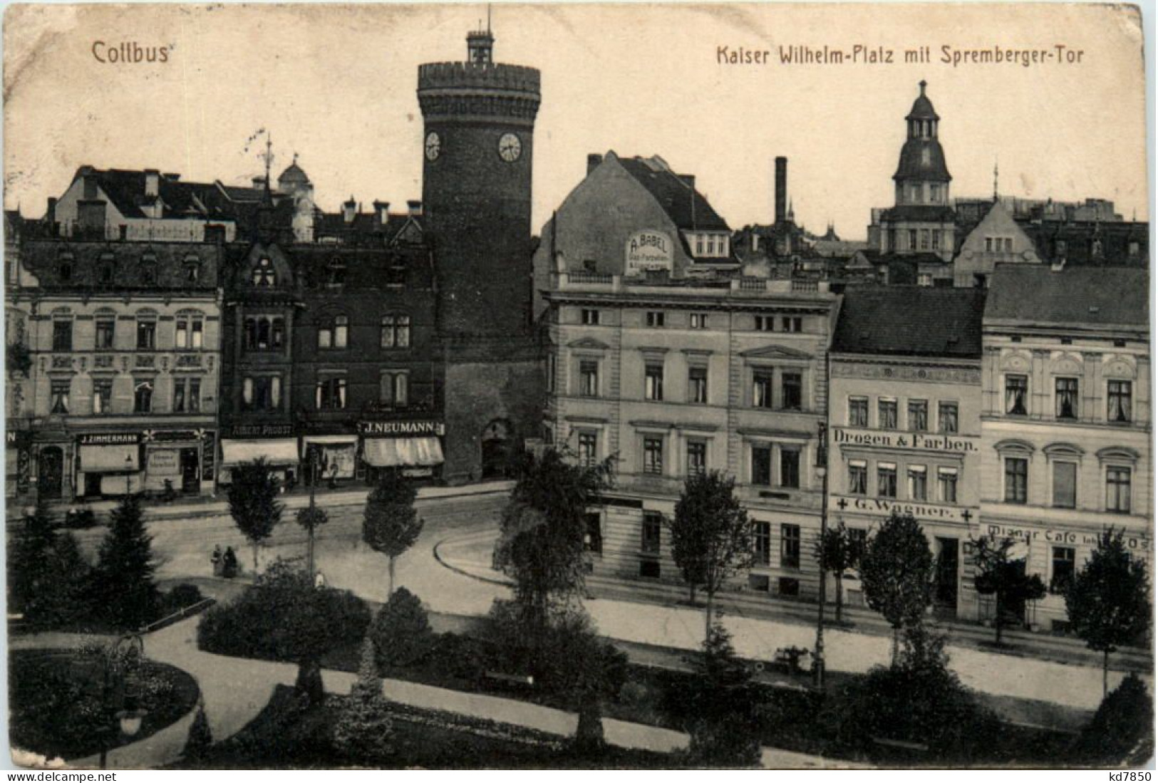 Cottbus, Spremberger Tor Mit Kaiser Wilhelm-Platz - Cottbus