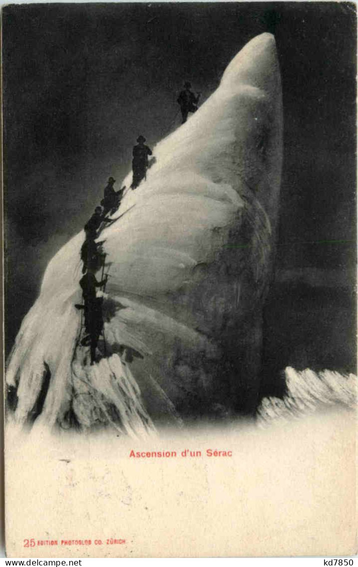 Ascension D Un Serac - Bergsteiger - Alpinismus, Bergsteigen