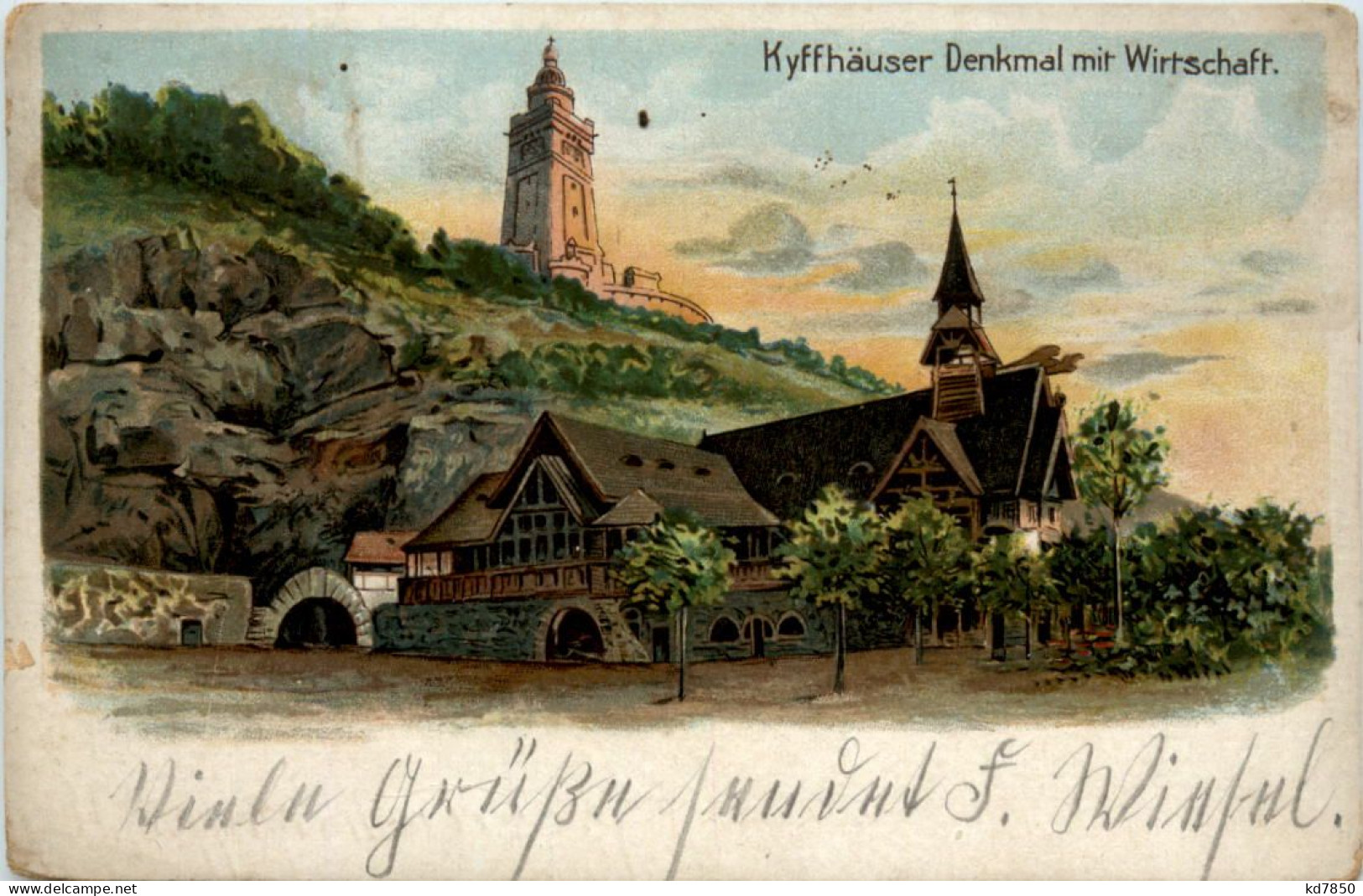 Kyffhäuser - Kaiser Wilhelm Denkmal - Litho - Kyffhäuser