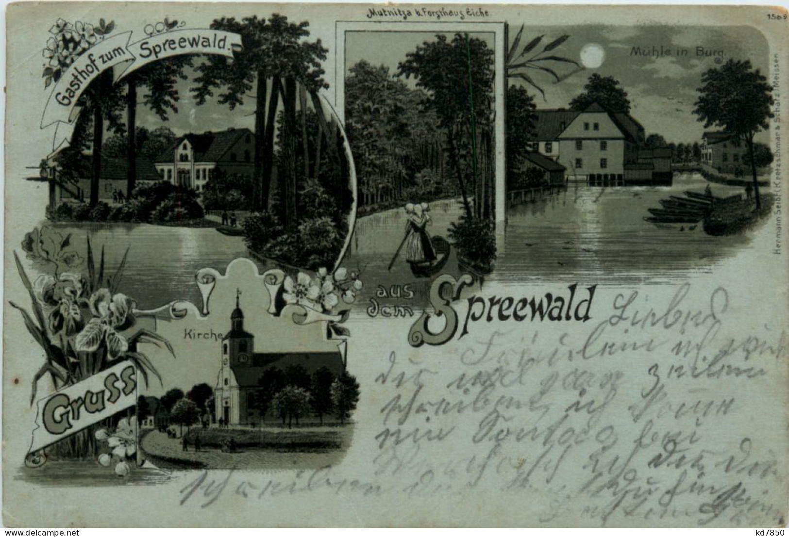 Gruss Aus Dem Spreewald - Burg - Litho - Burg (Spreewald)