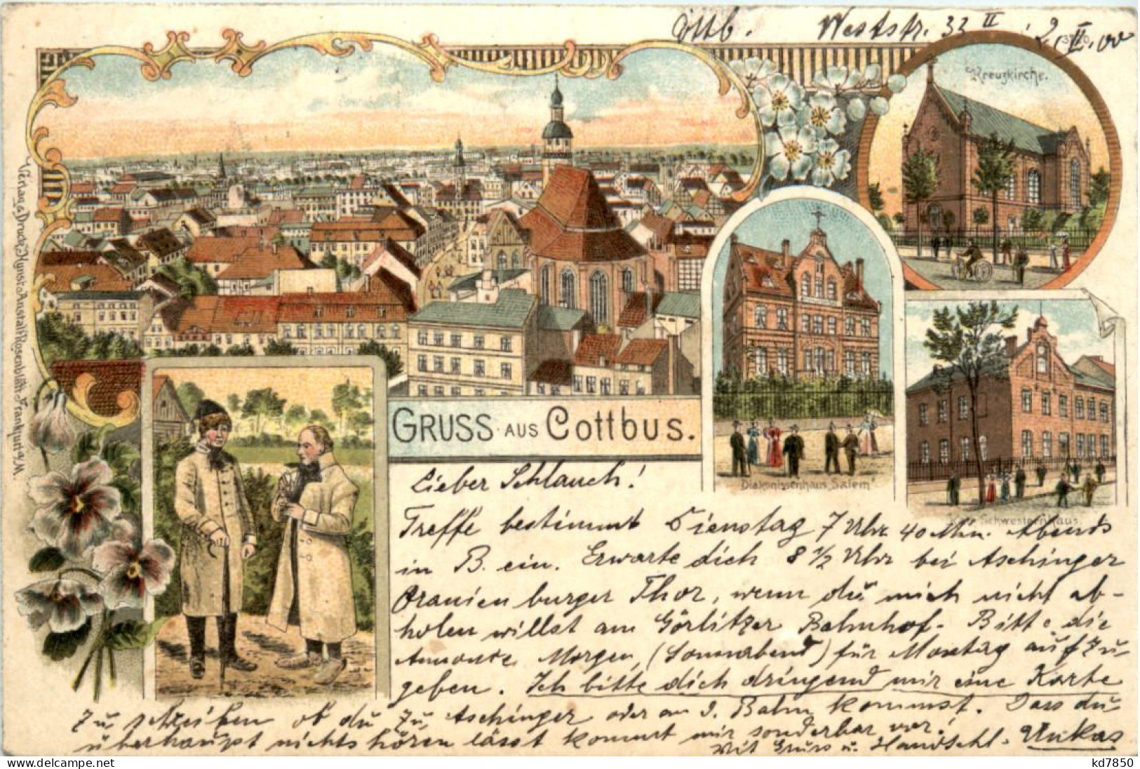 Gruss Aus Cottbus - Litho - Cottbus