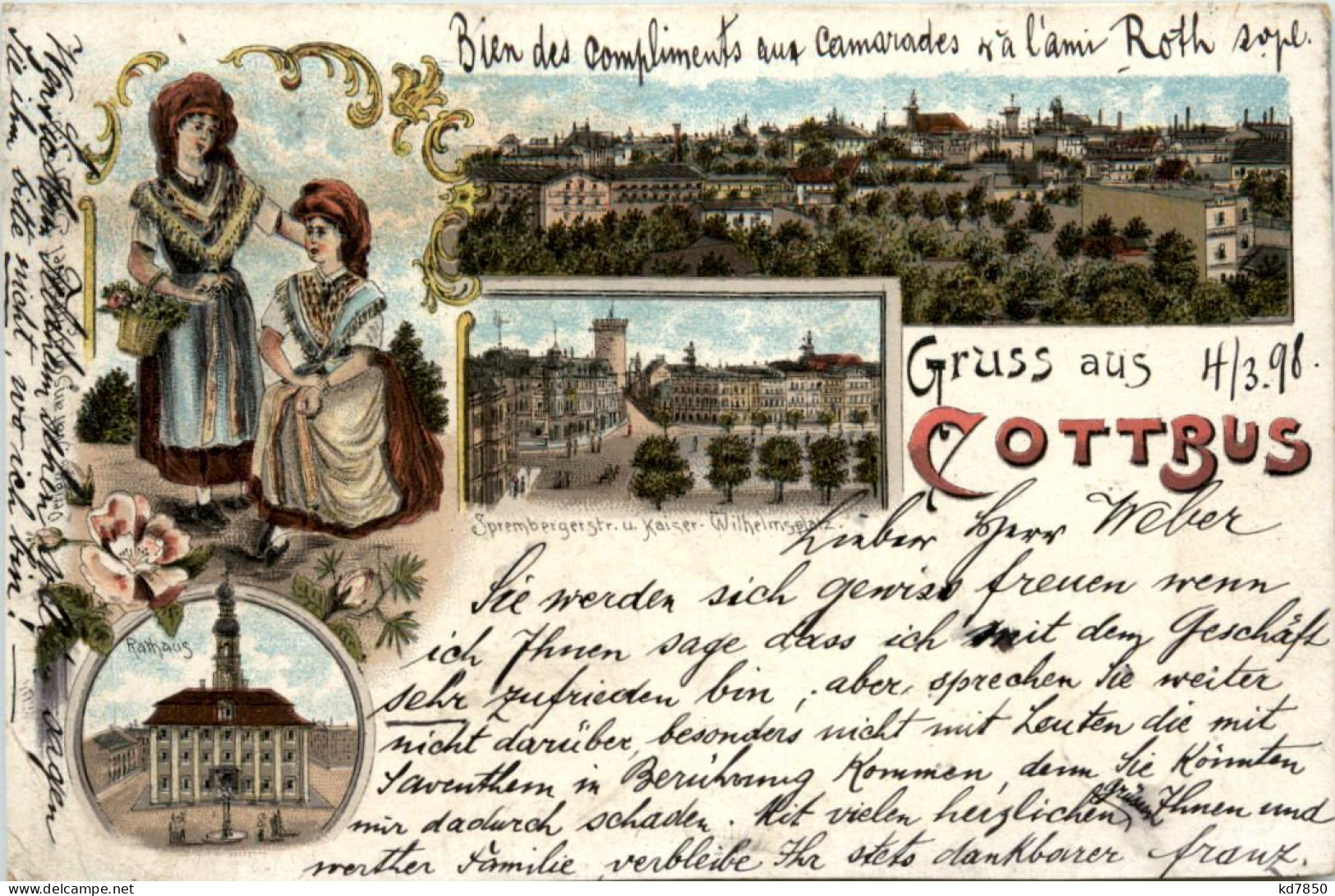 Gruss Aus Cottbus - Litho - Cottbus