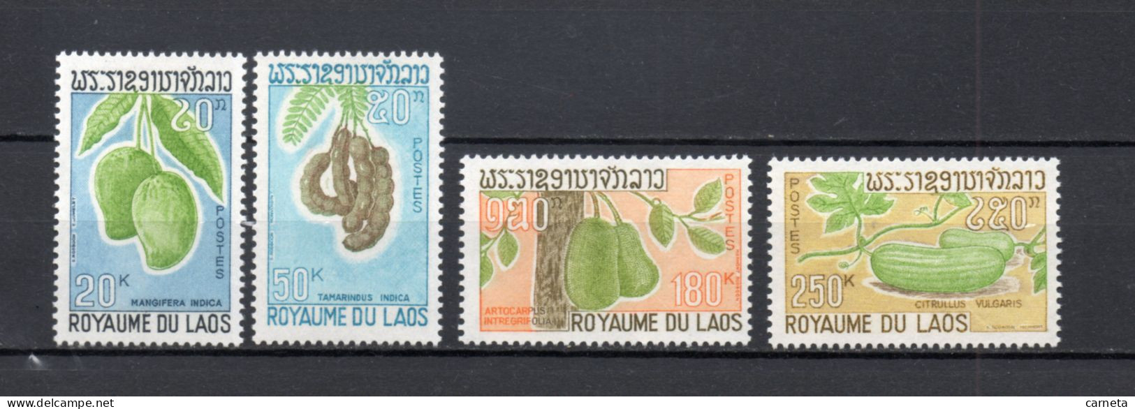 LAOS   N° 185 à 188    NEUFS SANS CHARNIERE    COTE 8.00€    FRUIT FLORE - Laos