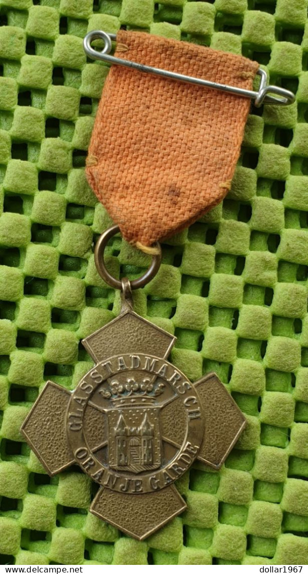 Medaile   : Glasstad- Marsch * Oranje Garde * Leerdam.  -  Original Foto  !!  Medallion  Dutch - Sonstige & Ohne Zuordnung