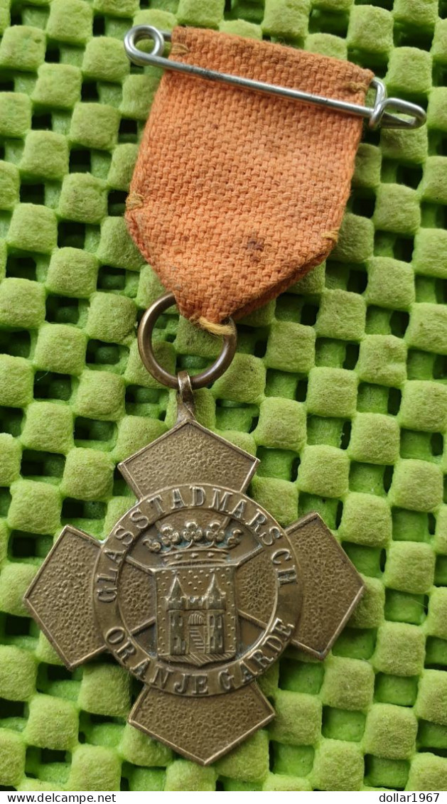 Medaile   : Glasstad- Marsch * Oranje Garde * Leerdam.  -  Original Foto  !!  Medallion  Dutch - Andere & Zonder Classificatie