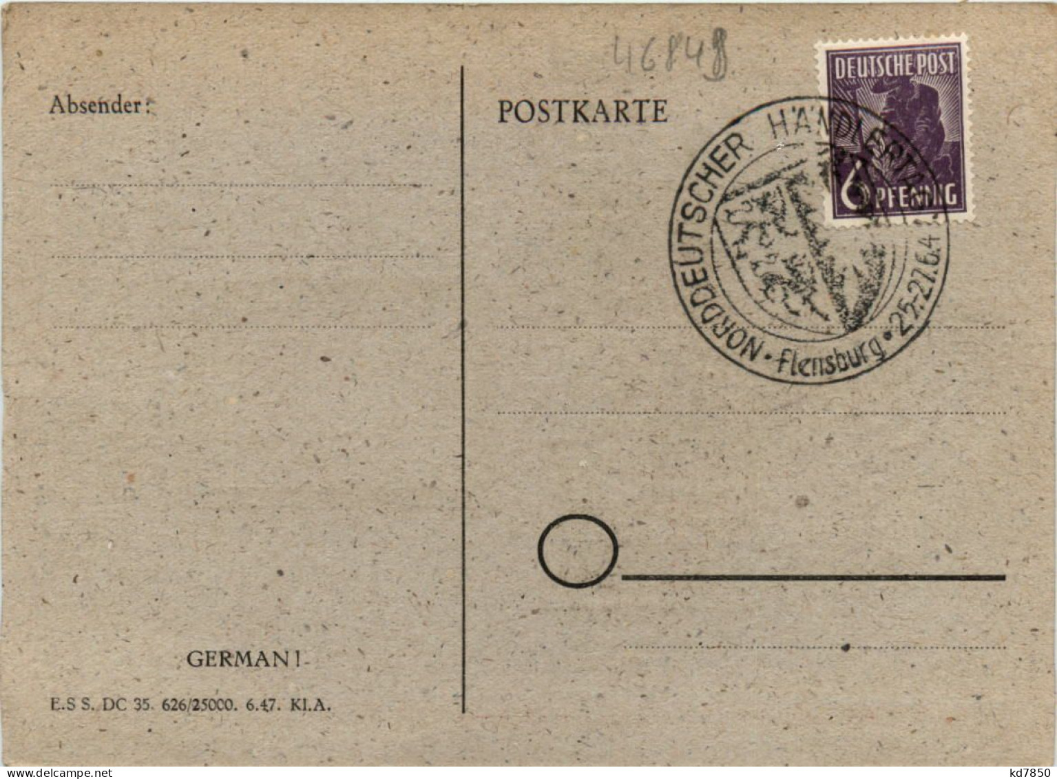 Flensburg - Briefmarken Ausstellung 1947 - Flensburg