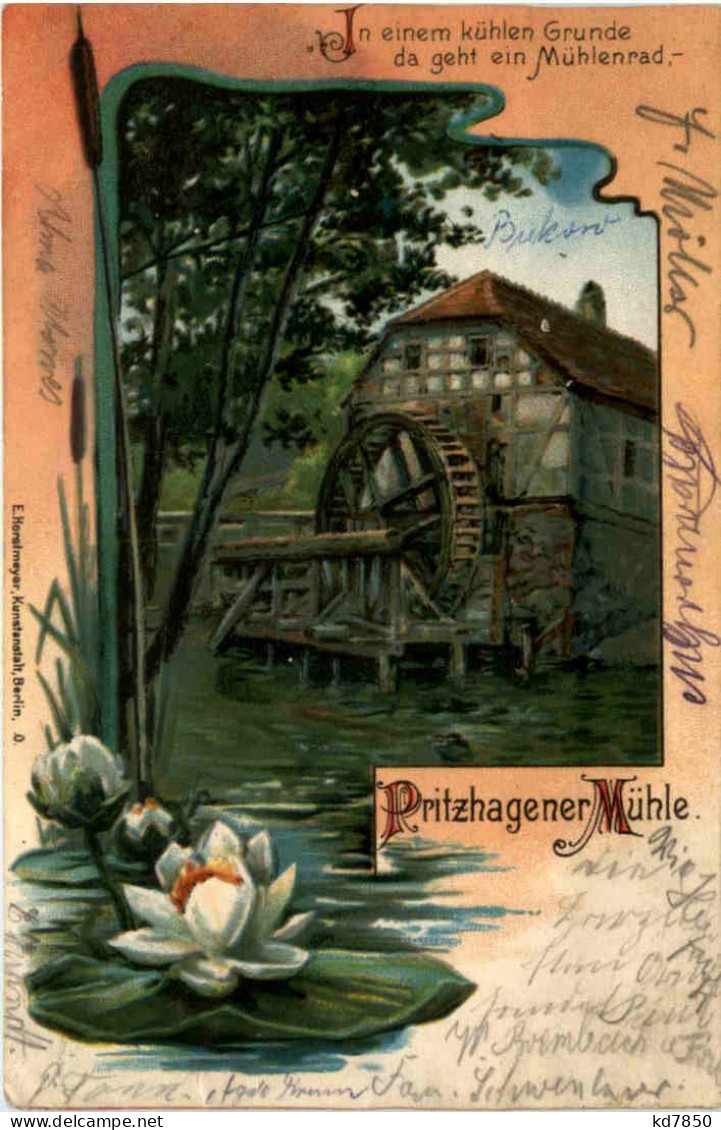 Pritzhagener Mühle - Litho - Buckow
