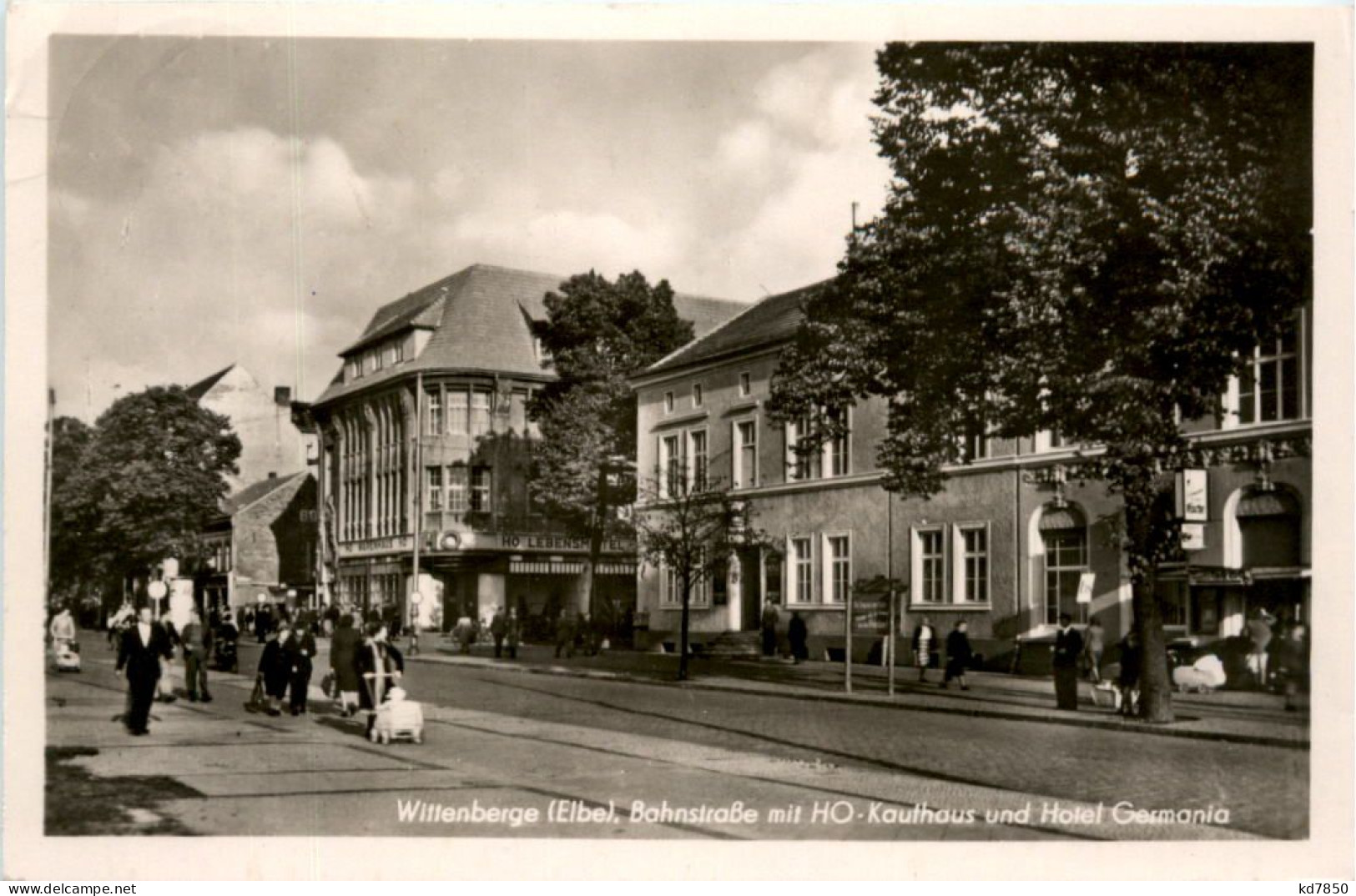 Wittenberge, Bahnstrasse Mit HO-Kaufhaus Und Hotel Germania - Wittenberge