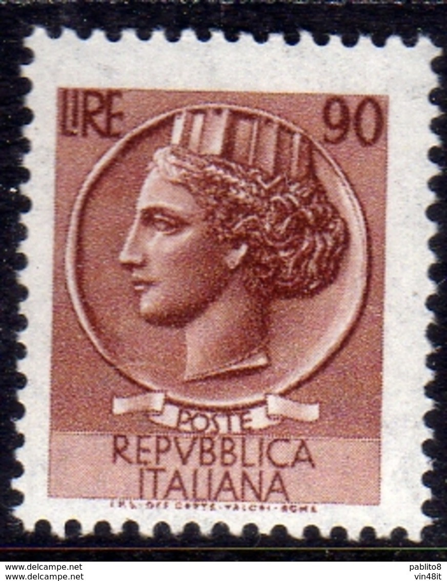 1968 - ITALIA REPUBBLICA - SIRACUSANA - LIRE  90    - SINGOLO - NUOVO - 1961-70:  Nuovi