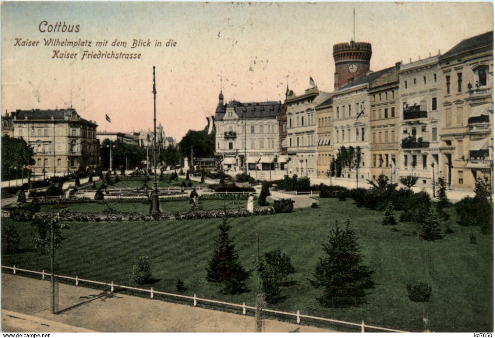 Cottbus, Kaiser-Wilhelm-Platz, Blick In Die Kaiser Friedrichstrasse - Cottbus