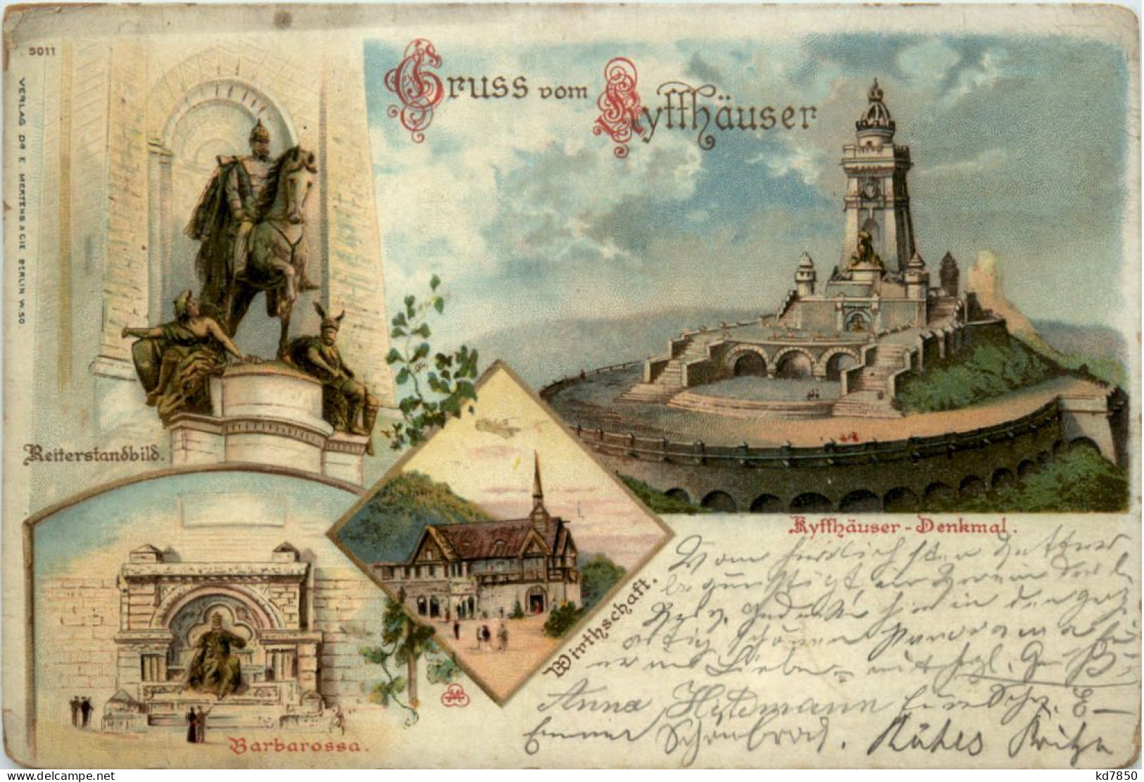 Gruss Vom Kyffhäuser - Litho - Kyffhäuser