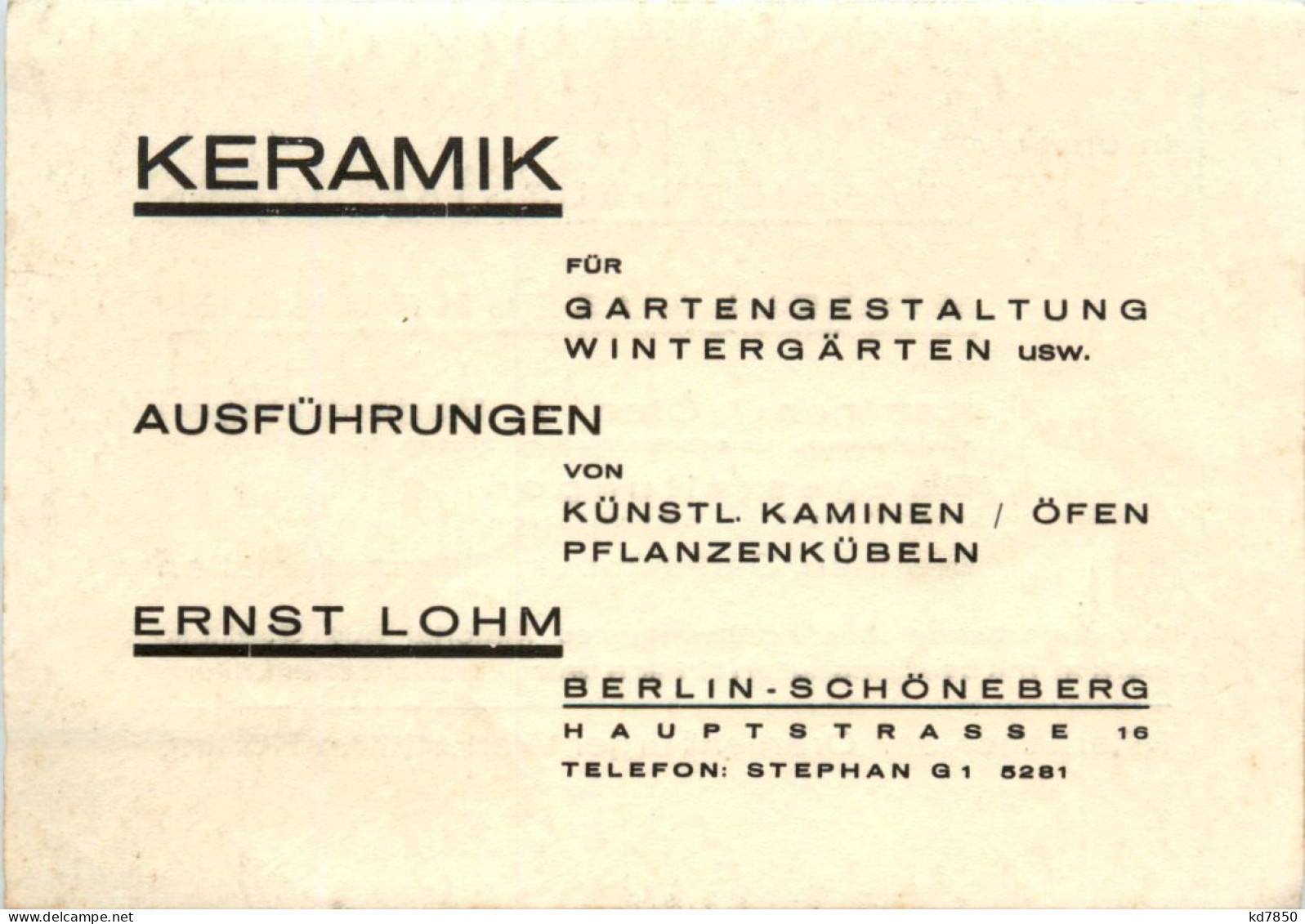 Oranienburg - Keramik Ernst Lohm - Oranienburg