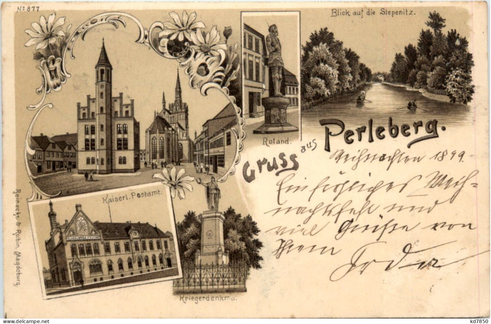 Gruss Aus Perleberg - Litho - Perleberg