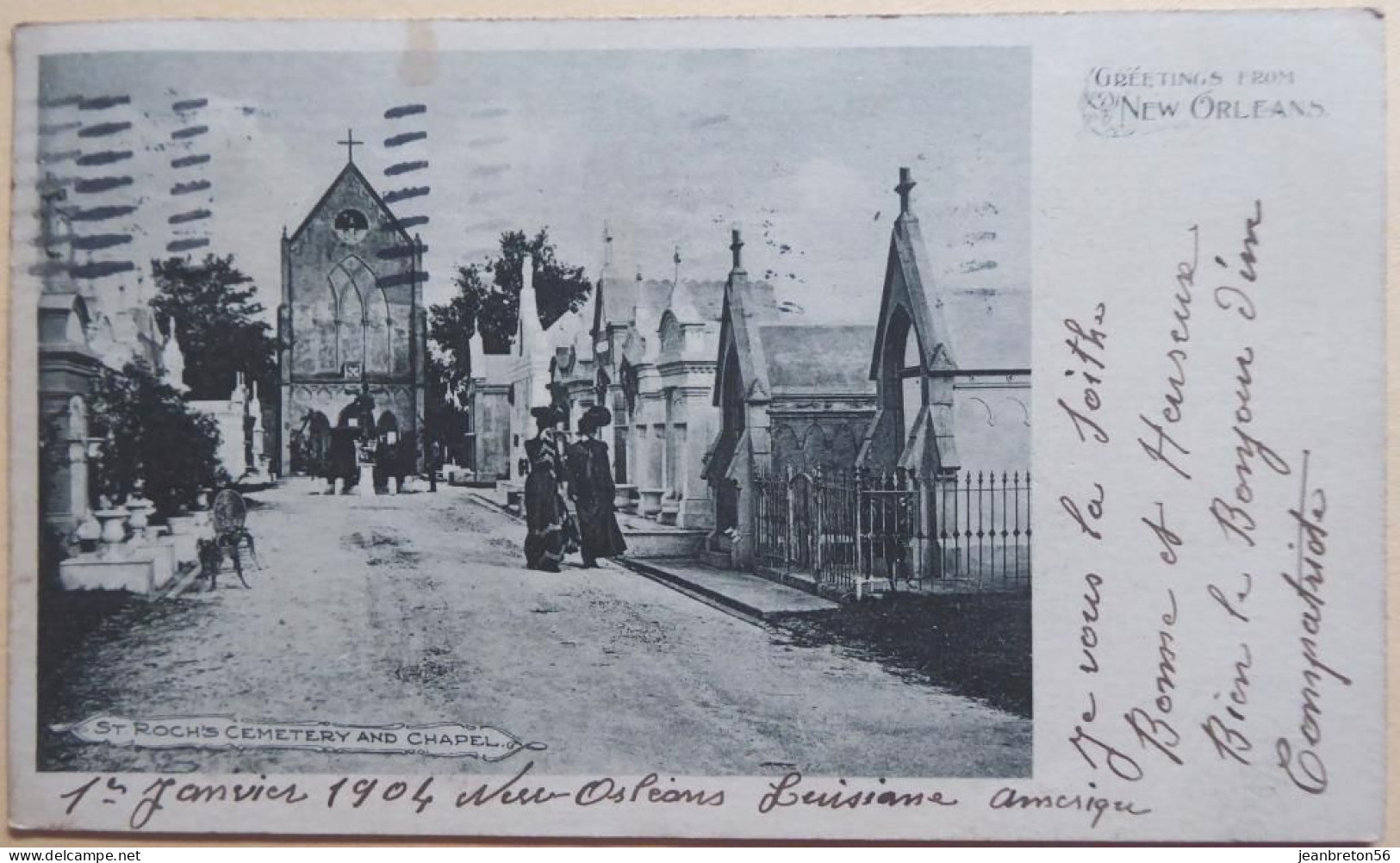 GREETINGS FROM NEW ORLEANS - St Roch's Cemetery And Chapel - CPA 01/01/1904 Voir état - New Orleans