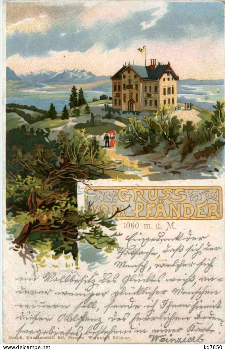 Bregenz - Gruss Vom Pfänder - Litho - Bregenz