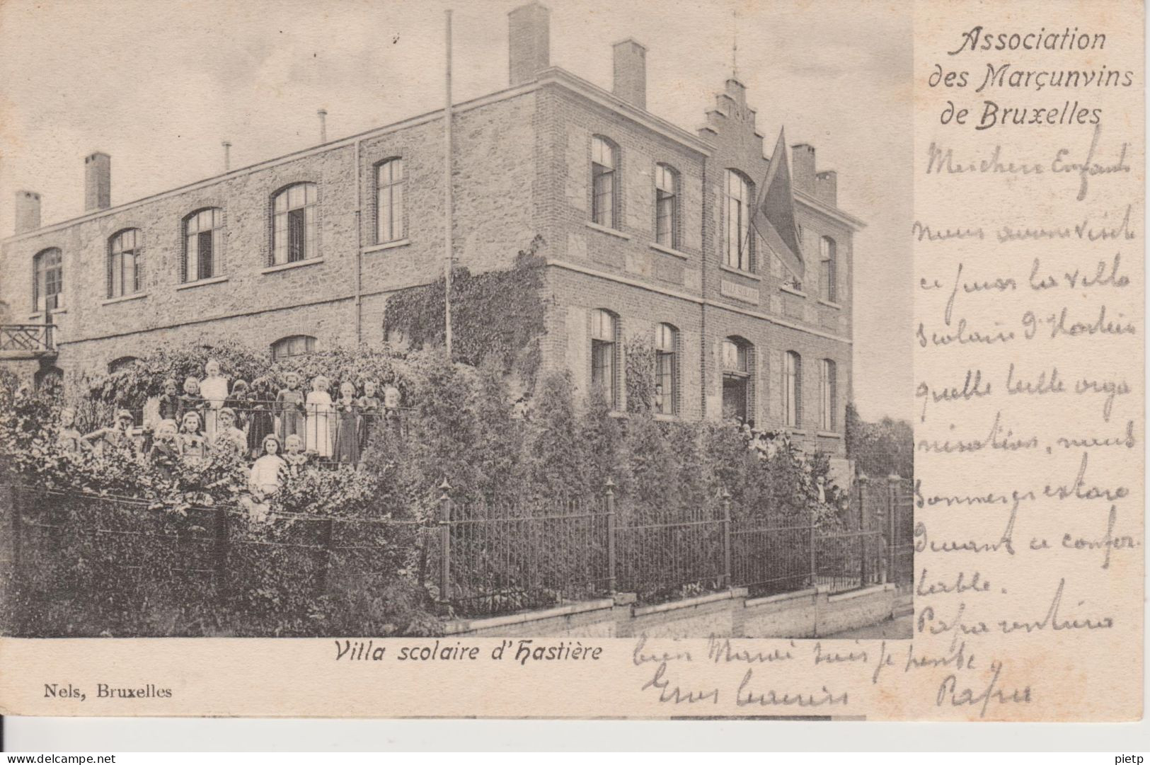 Villa scolaire d'Hastière - lot de 9  cpa de 1903